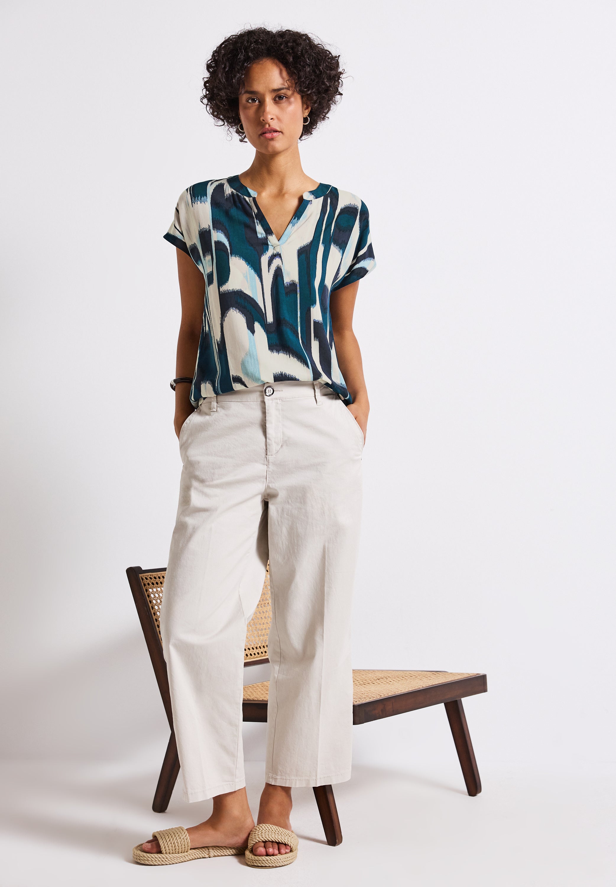 Gemustertes Blusenshirt