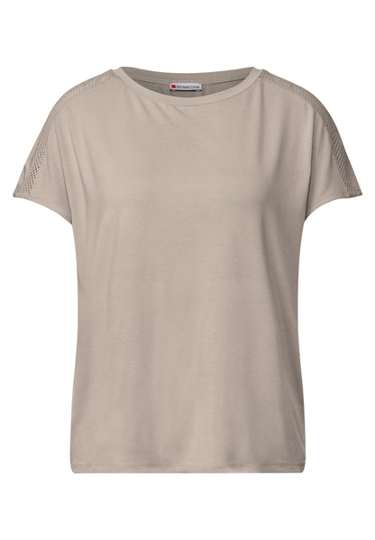 Jersey-Shirt mit Mesh-Detail