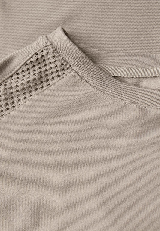 Jersey-Shirt mit Mesh-Detail
