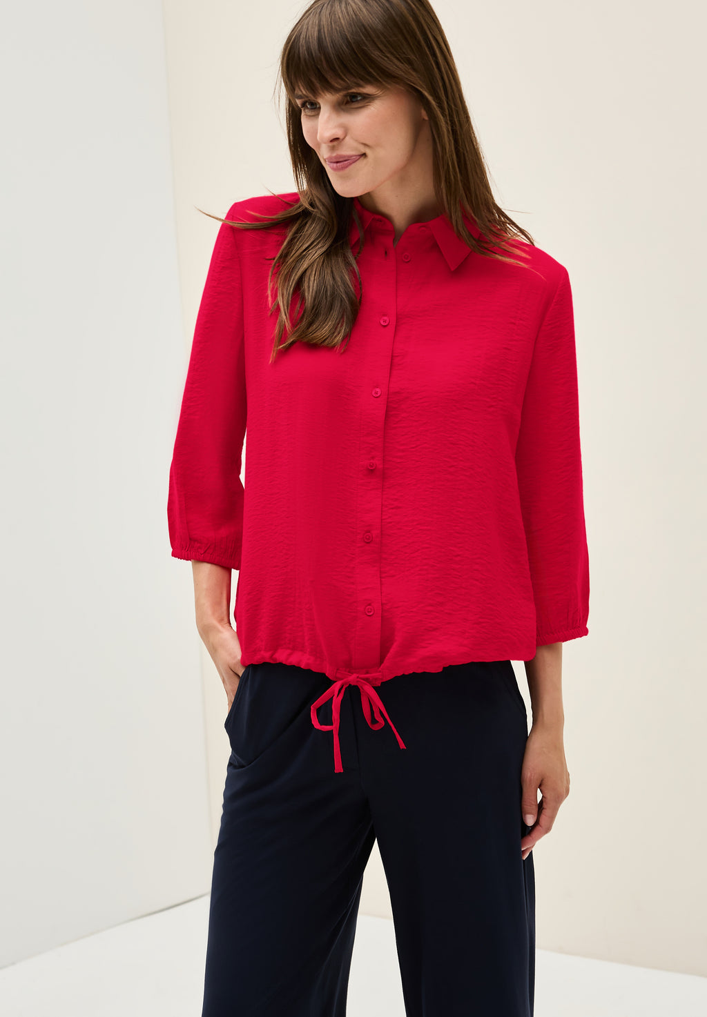 Hemdbluse mit Struktur