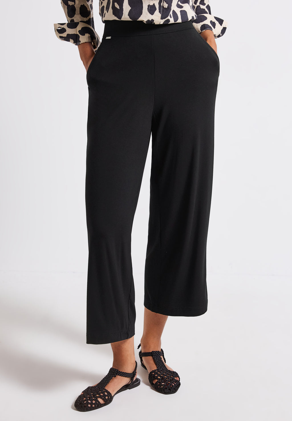 Wide Leg Jersey-Hose