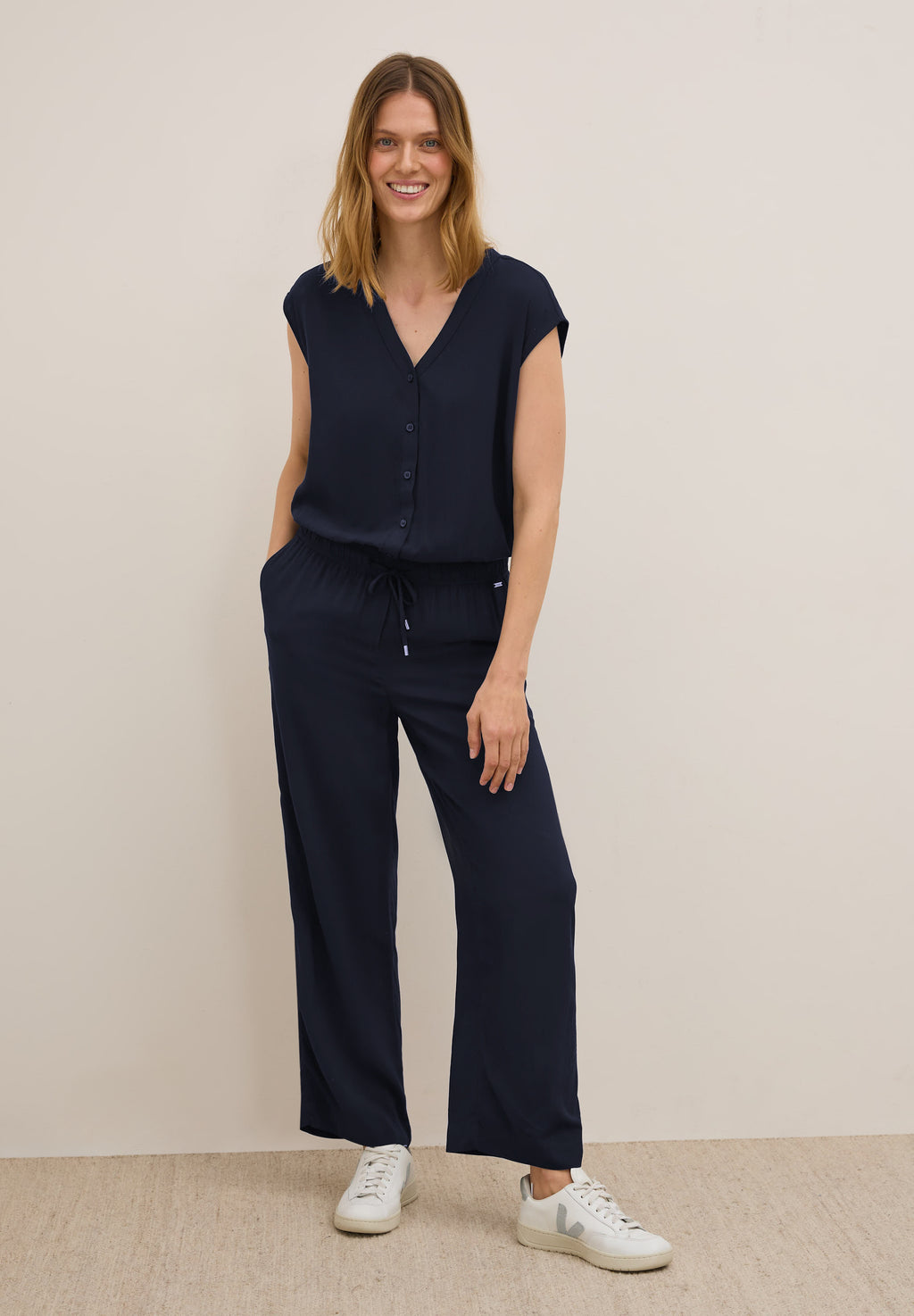 Jumpsuit in Unifarbe