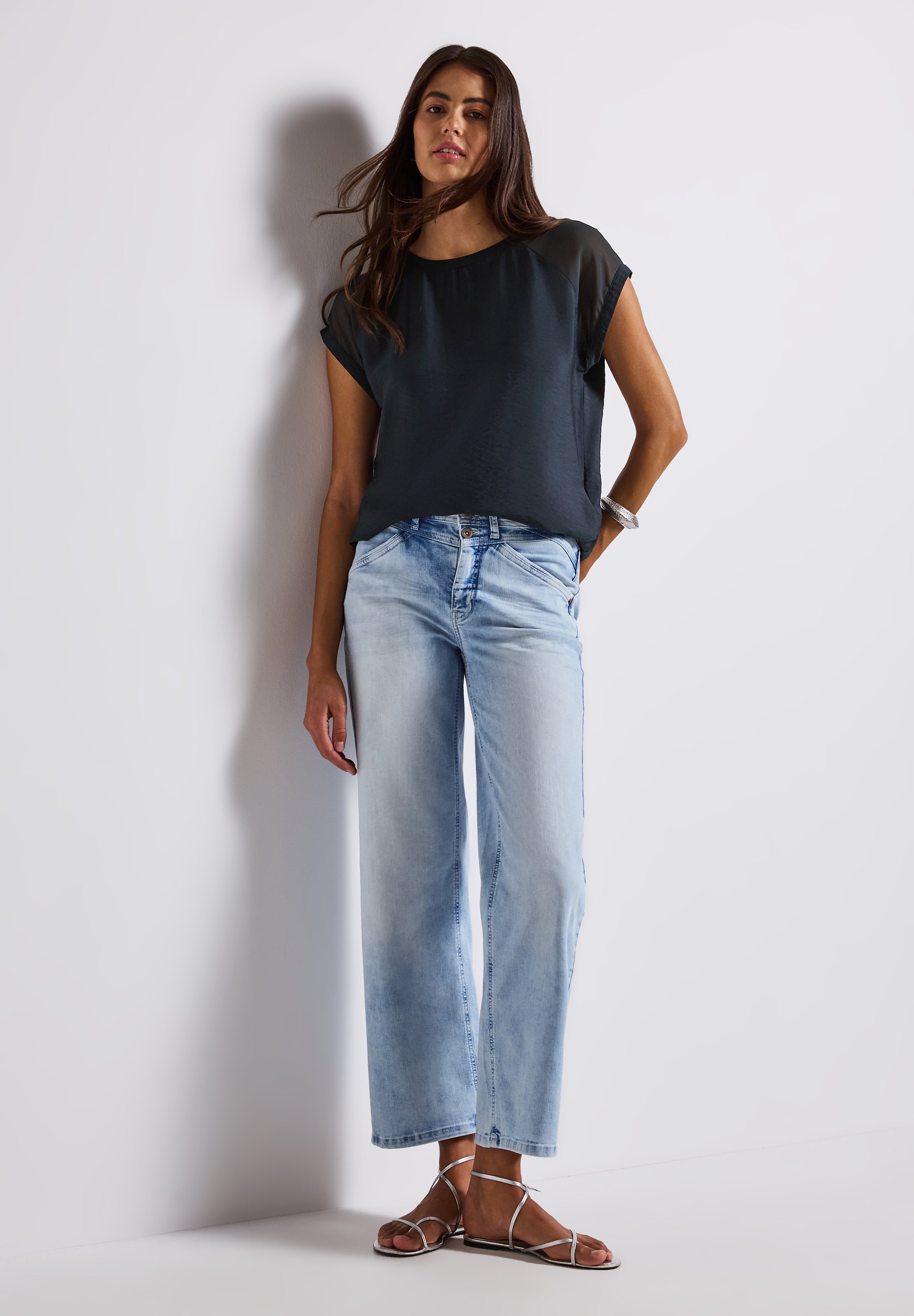 Blusenshirt mit Meshdetail