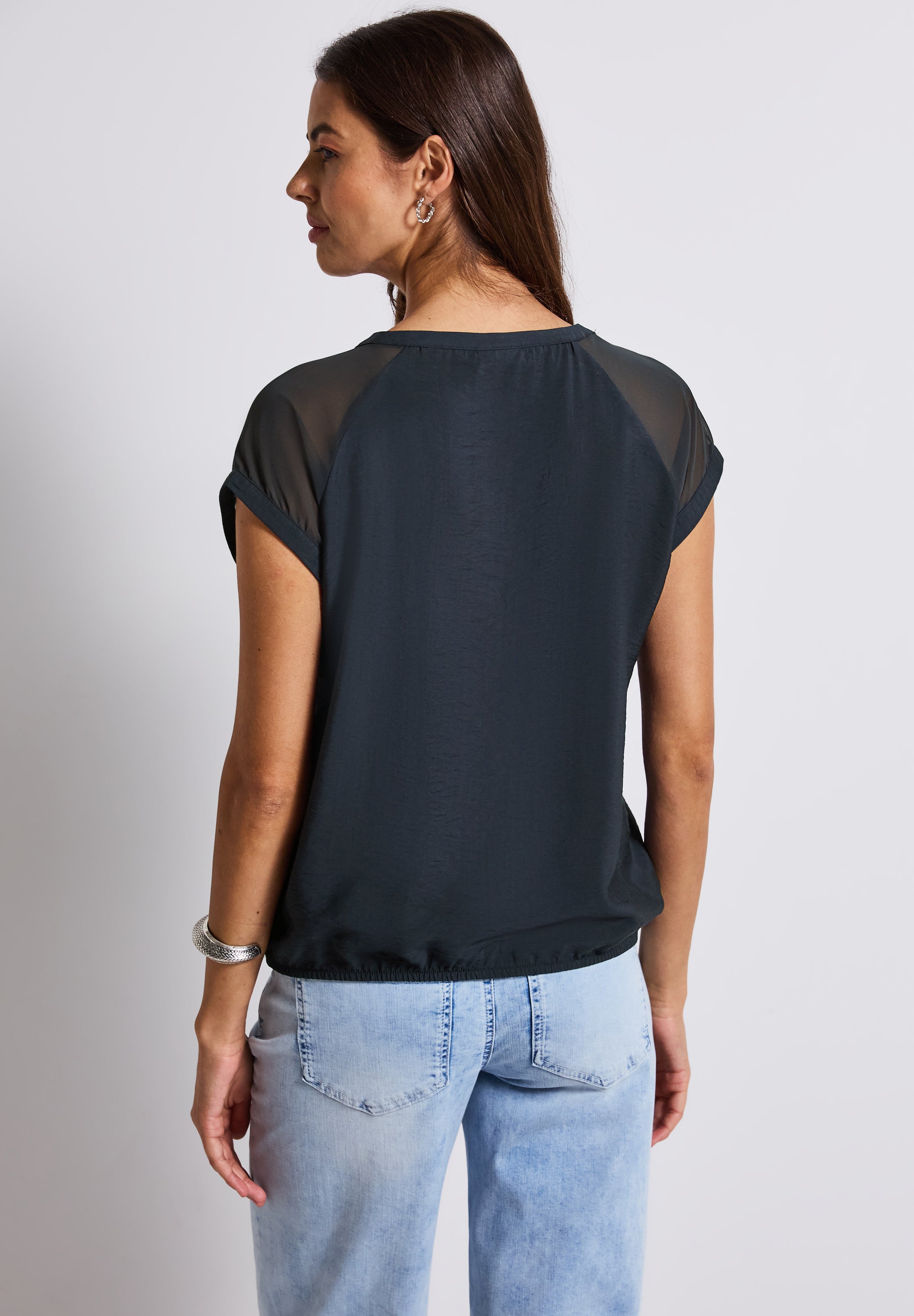 Blusenshirt mit Meshdetail