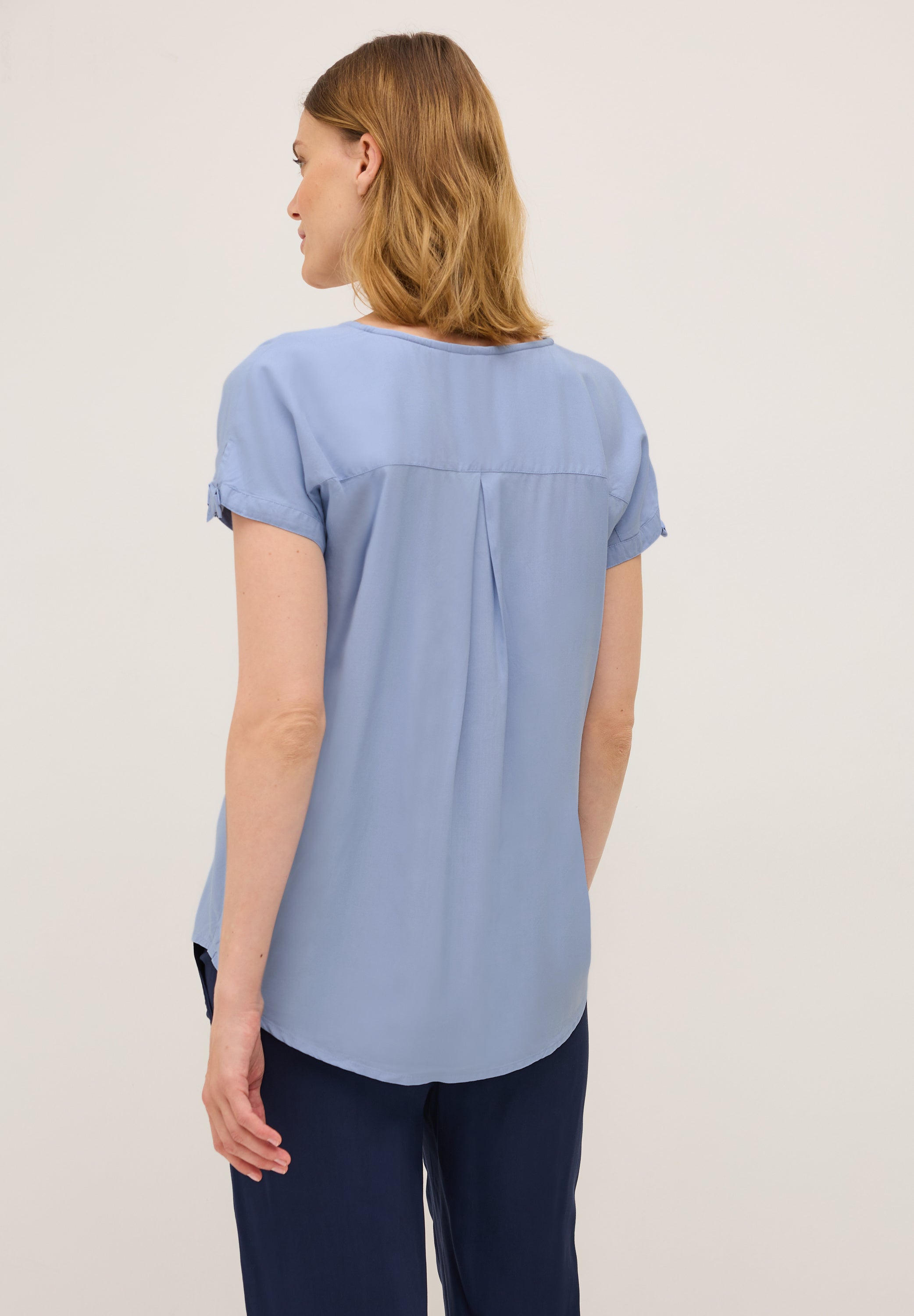 Blusenshirt in Unifarbe