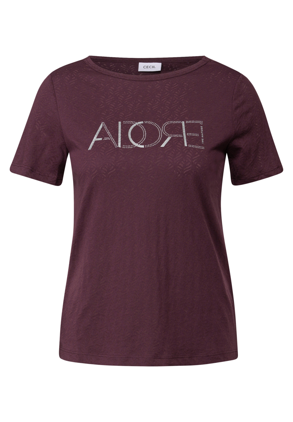 Ausbrenner-Shirt mit Wording