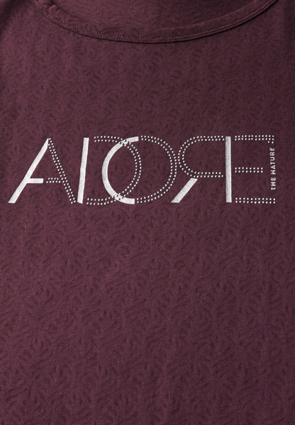 Ausbrenner-Shirt mit Wording