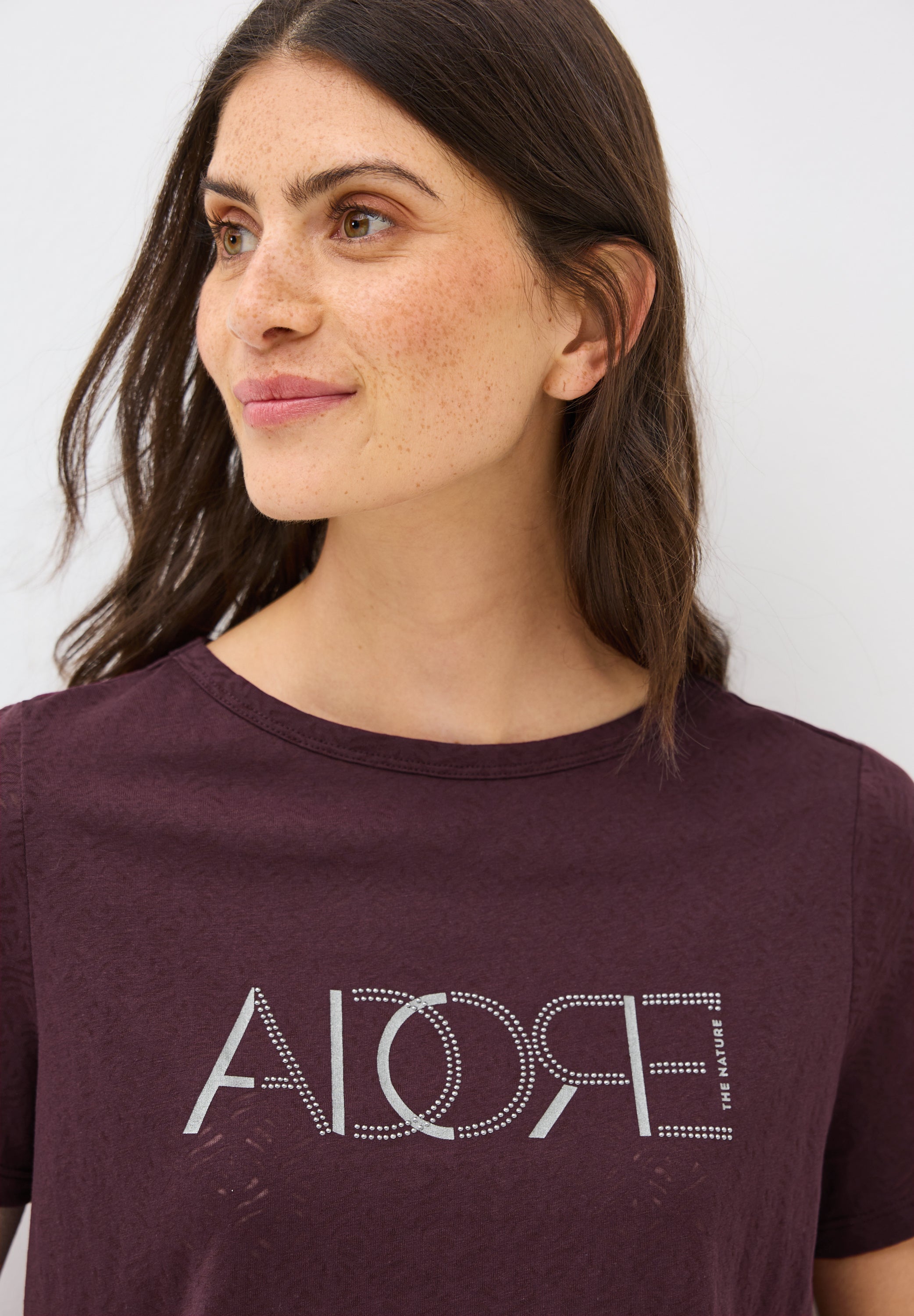 Ausbrenner-Shirt mit Wording