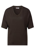Strick-Look V-Neck T-Shirt