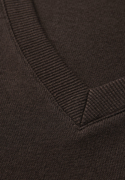 Strick-Look V-Neck T-Shirt