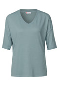 Strick-Look V-Neck T-Shirt von Street One