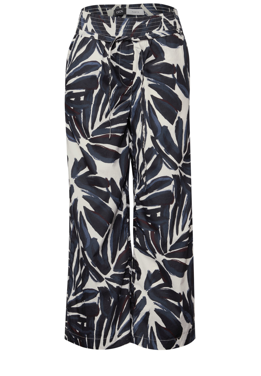 Gemusterte Wide Leg Hose