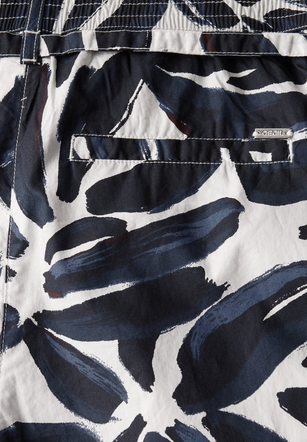 Gemusterte Wide Leg Hose