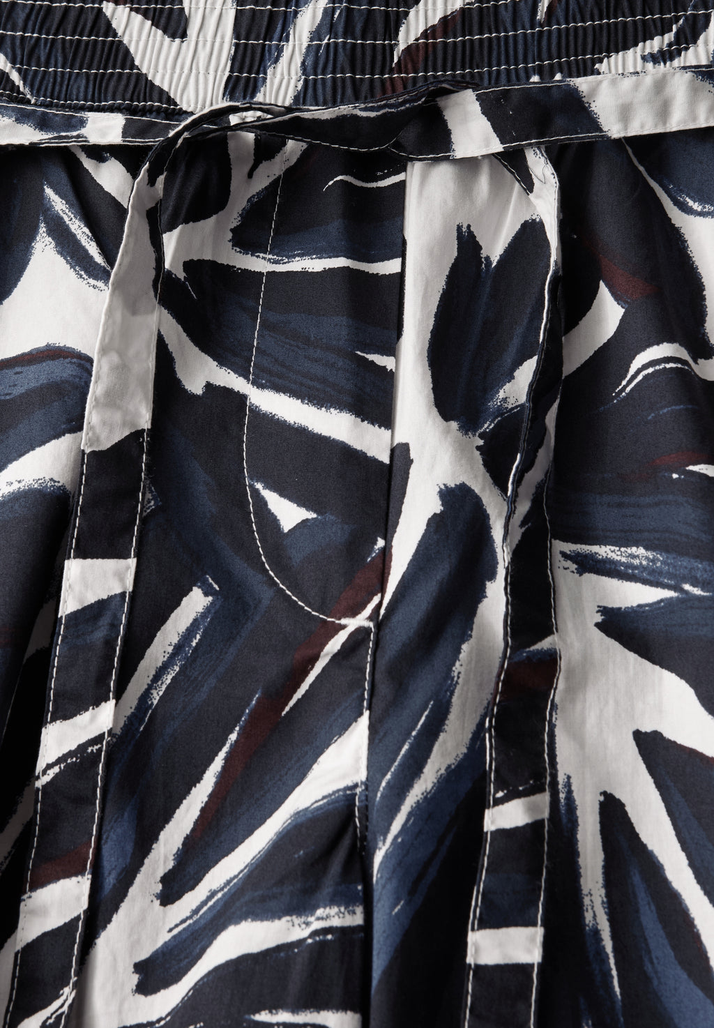 Gemusterte Wide Leg Hose