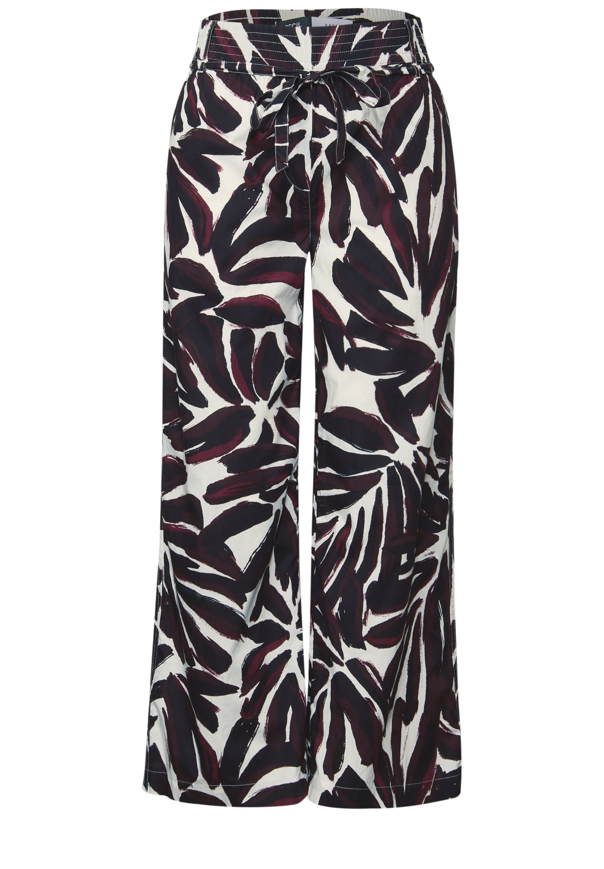 Gemusterte Wide Leg Hose