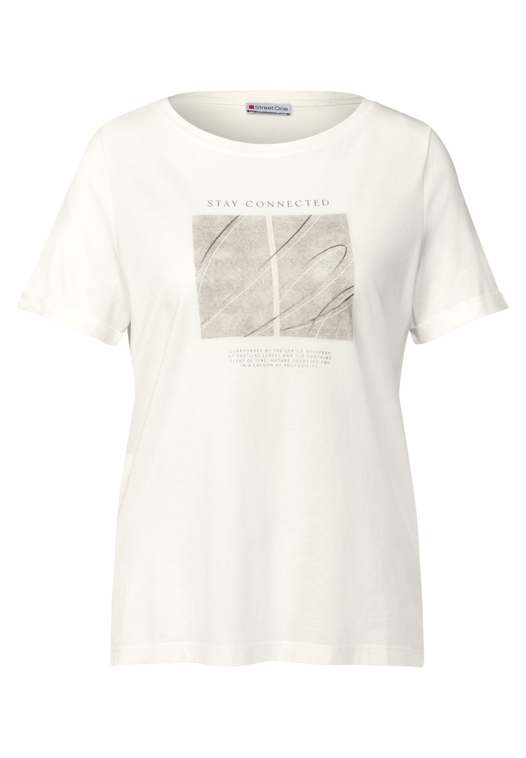 Artwork Shirt mit Turn-Up