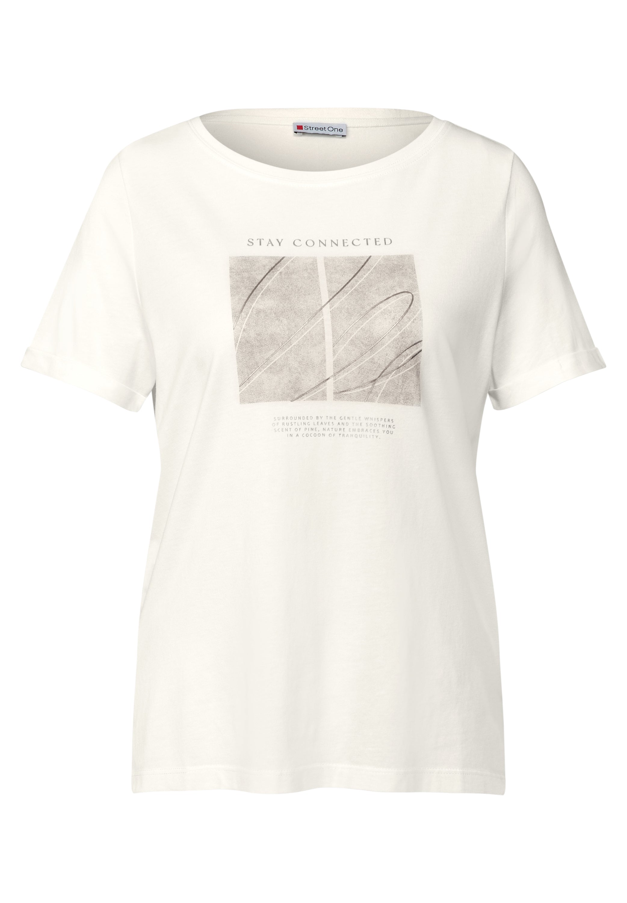 Artwork Shirt mit Turn-Up