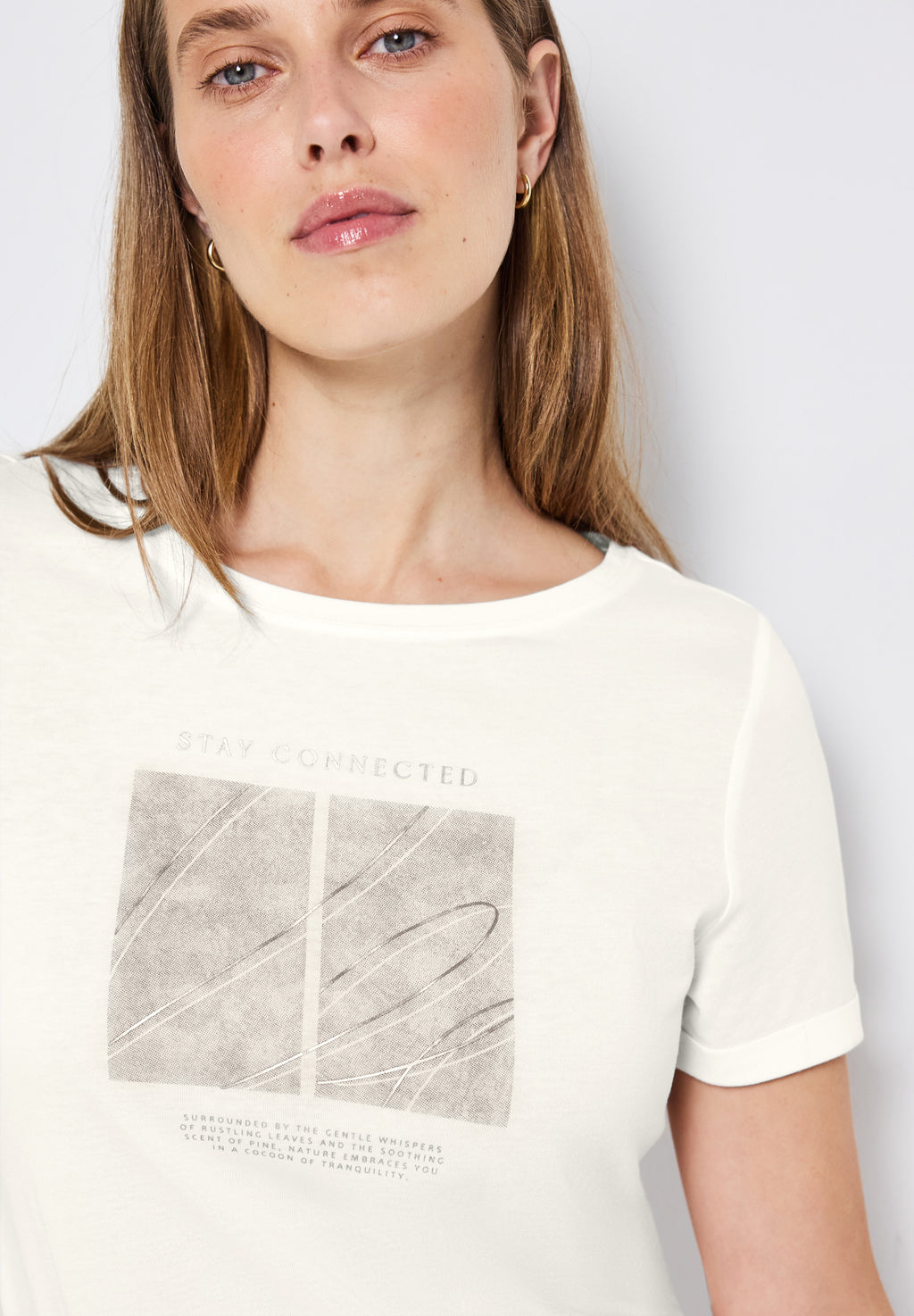 Artwork Shirt mit Turn-Up