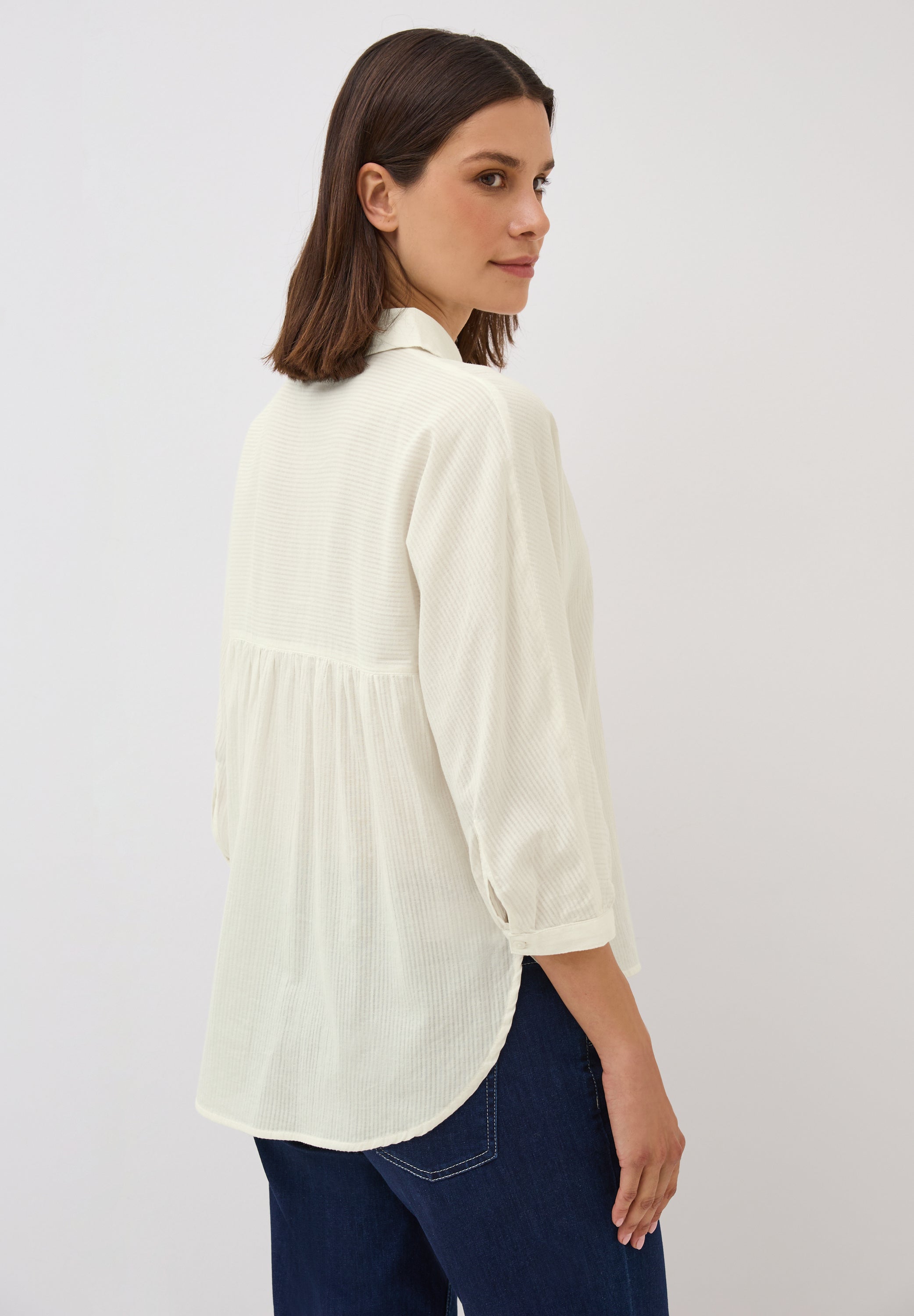 Bluse mit Streifenstruktur