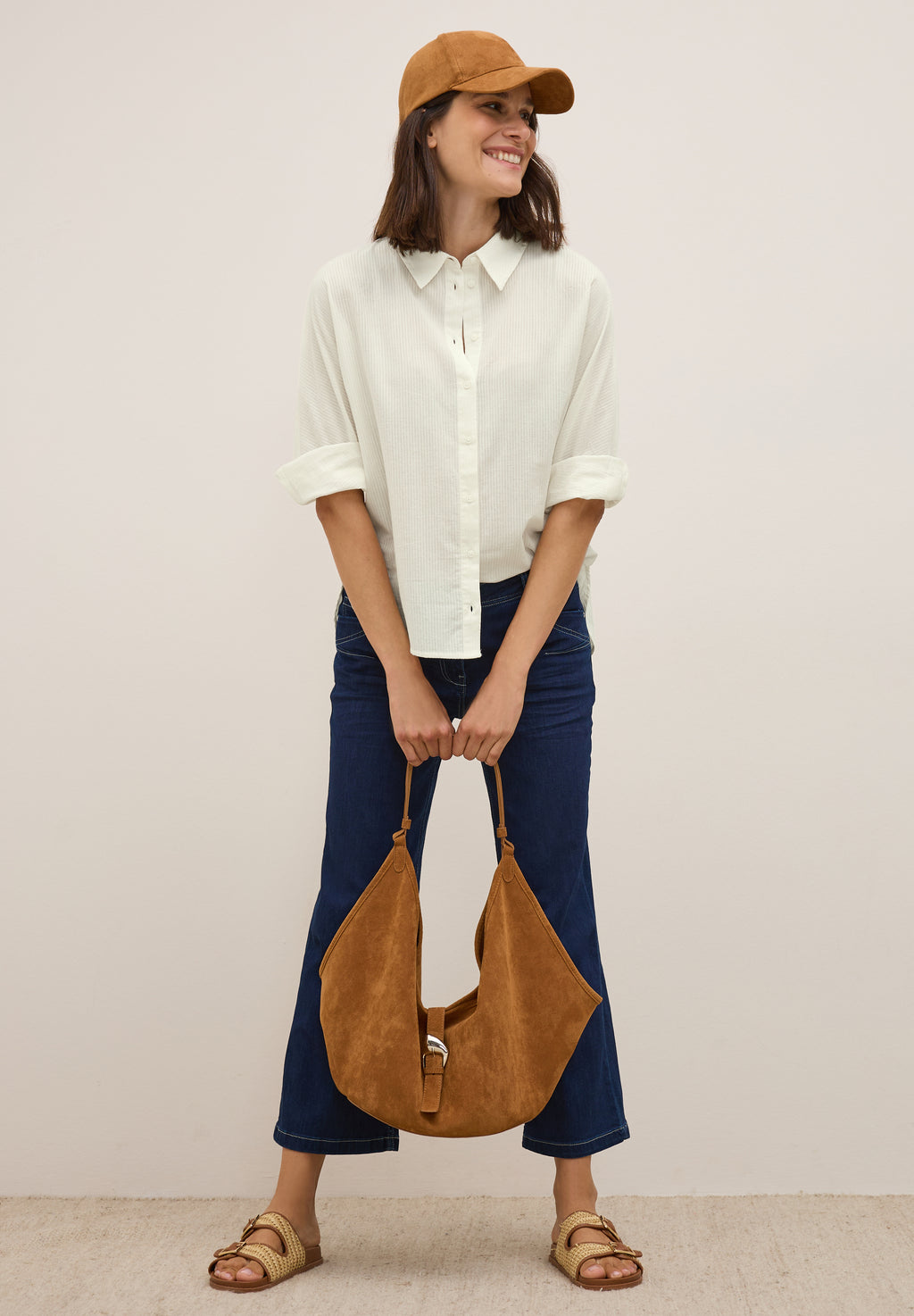 Bluse mit Streifenstruktur