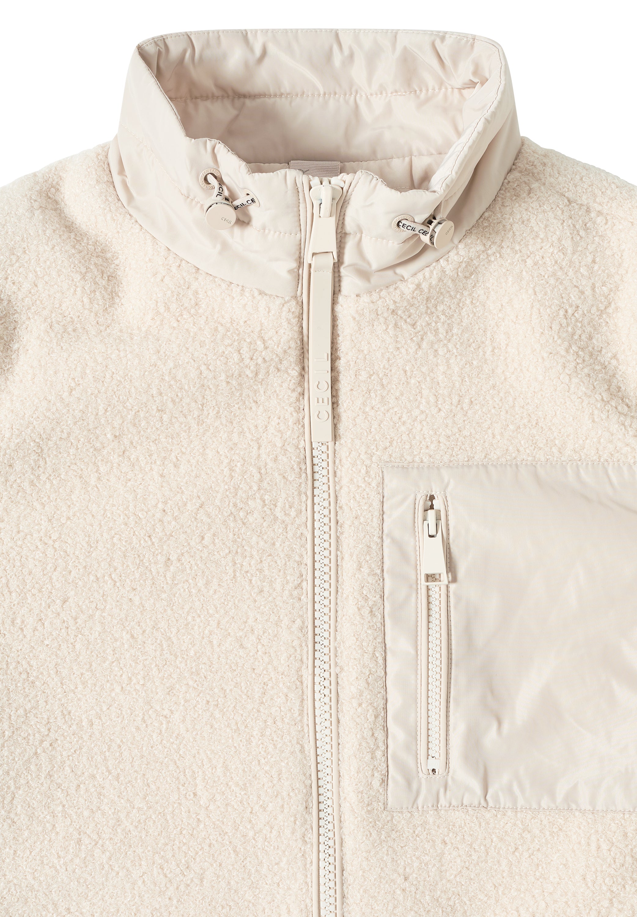 Teddy Jacke mit Details