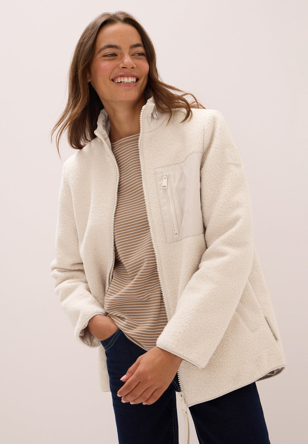 Teddy Jacke mit Details