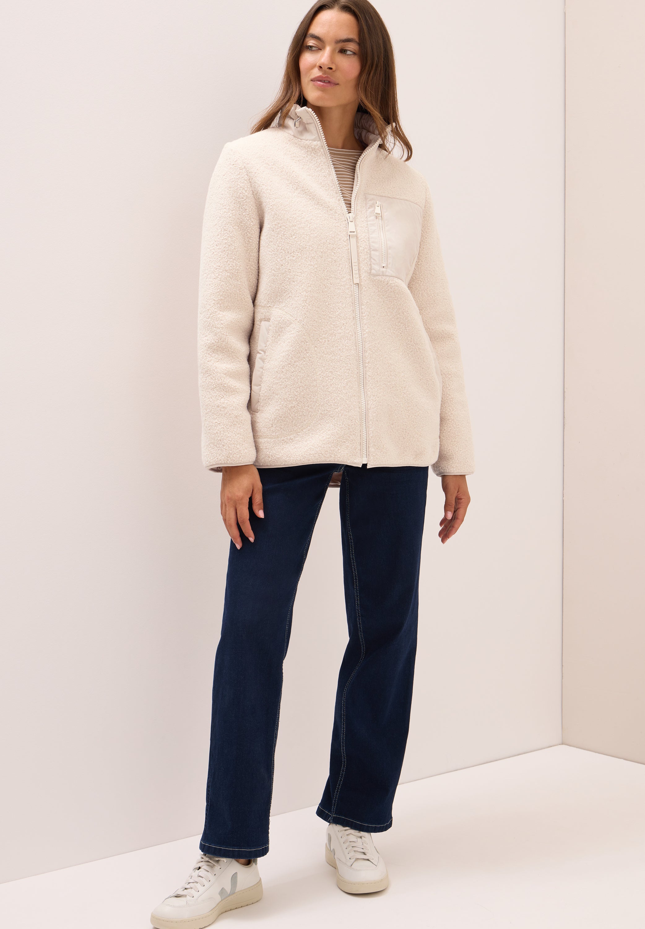 Teddy Jacke mit Details