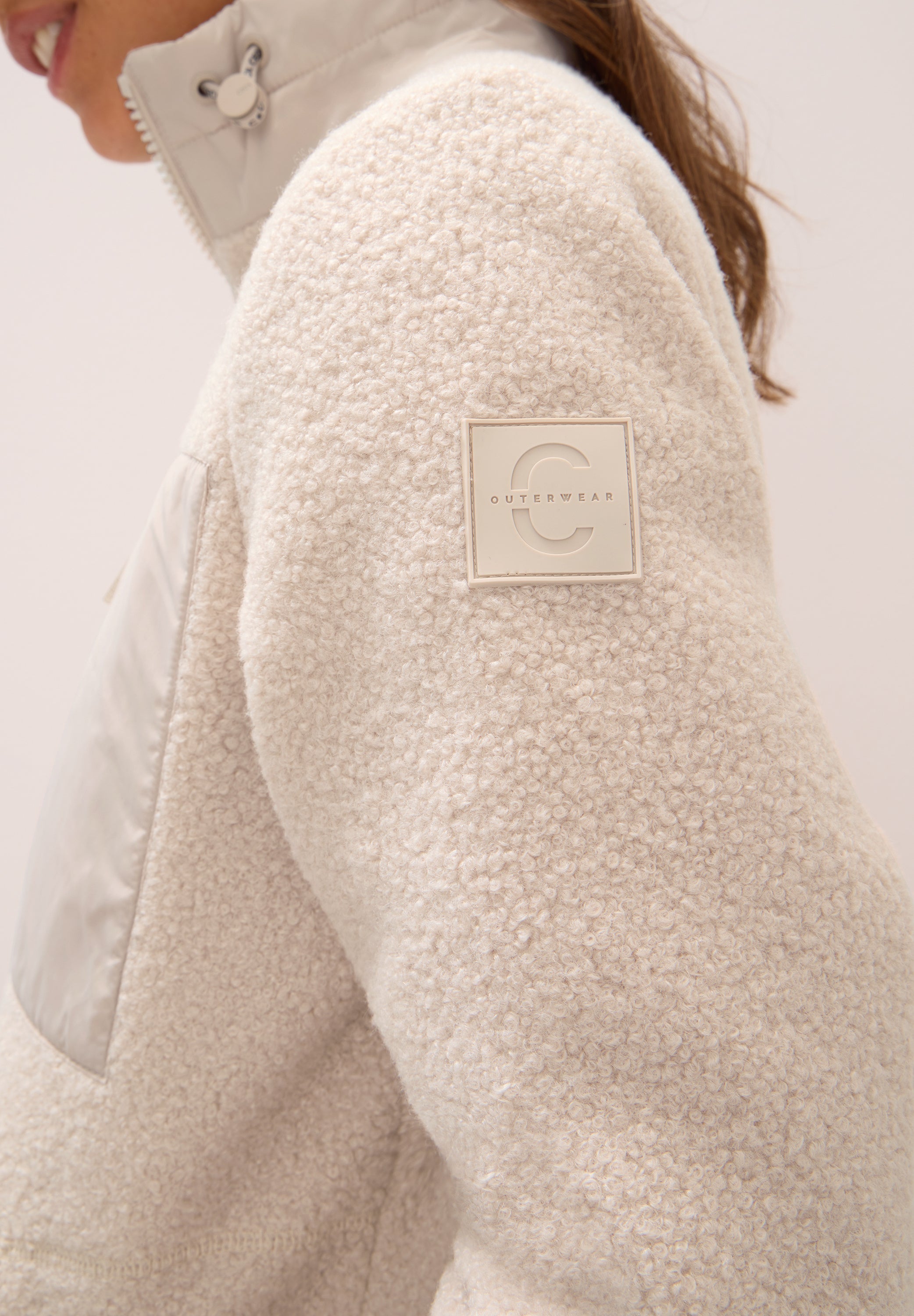 Teddy Jacke mit Details