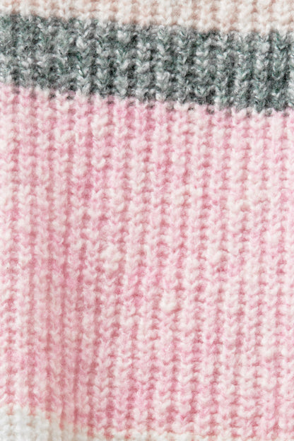 Rippstrickcardigan mit V-Ausschnitt