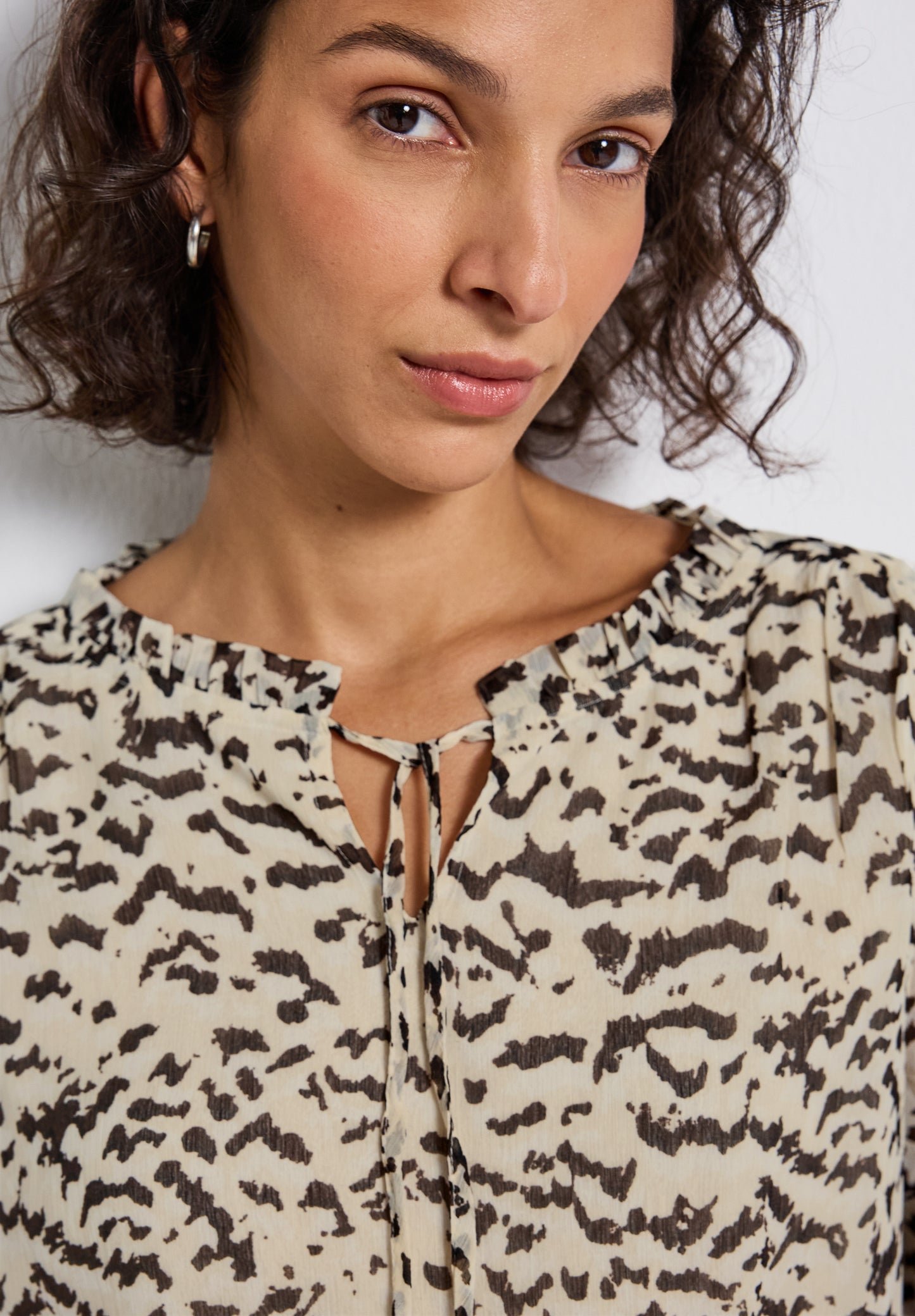 Gemusterte Chiffon-Tunika