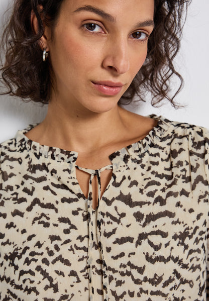 Gemusterte Chiffon-Tunika