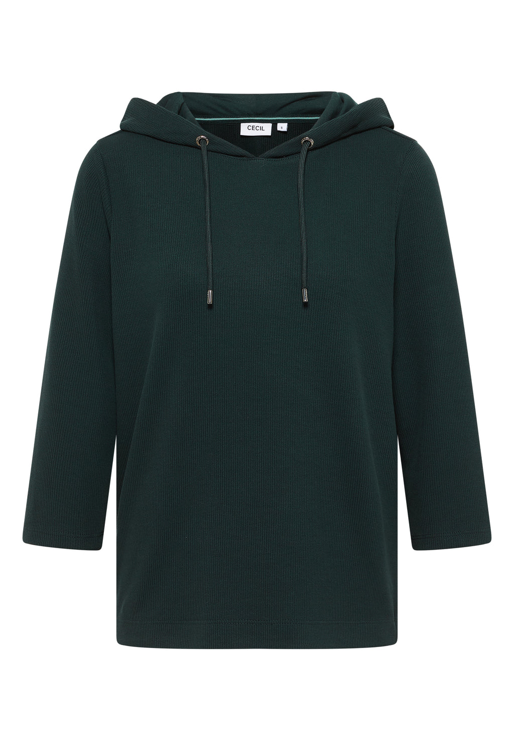 Hoodie Shirt in Rippstruktur