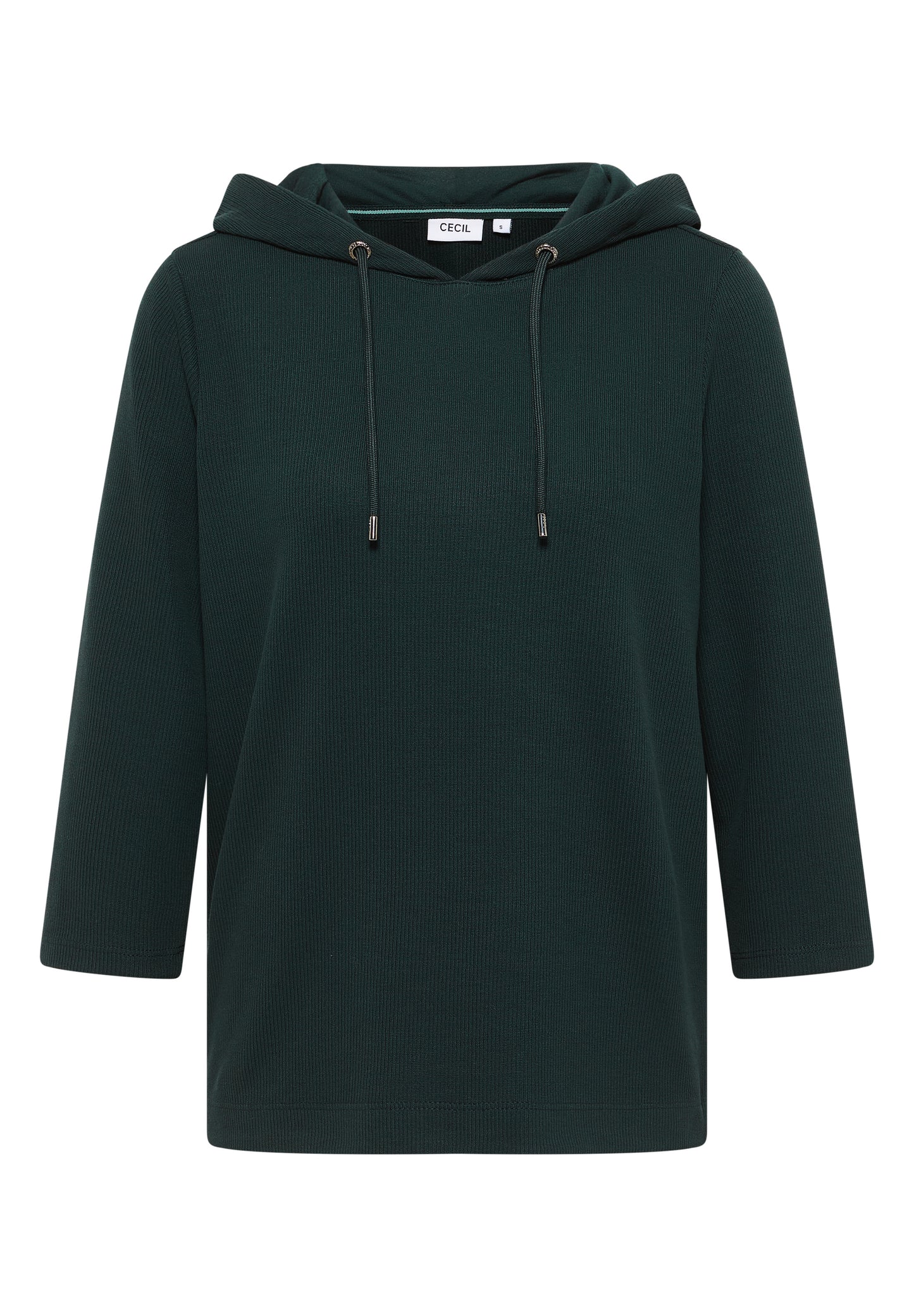 Hoodie Shirt in Rippstruktur