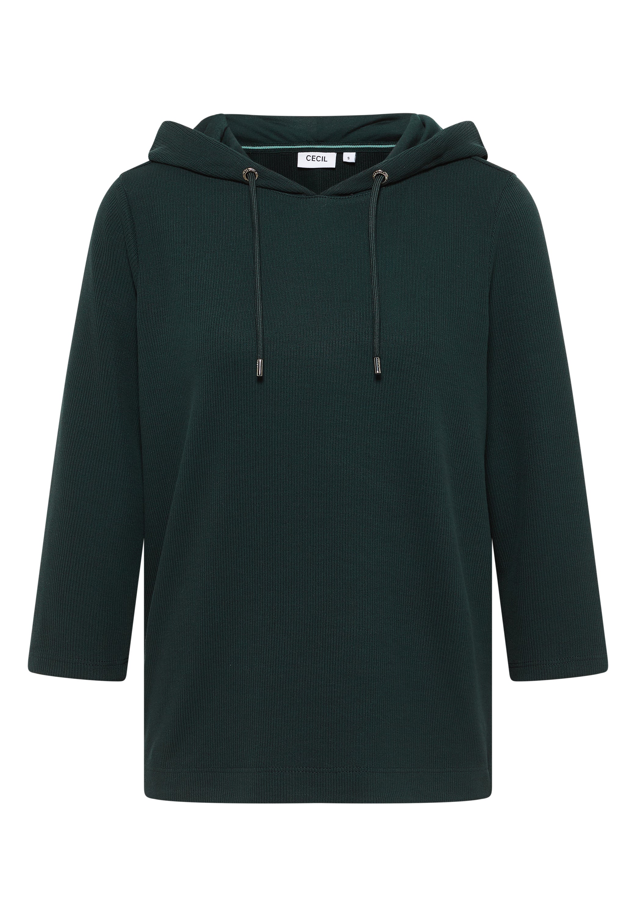 Hoodie Shirt in Rippstruktur