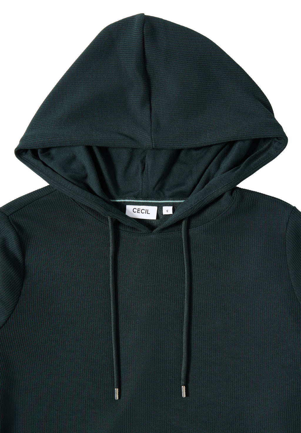 Hoodie Shirt in Rippstruktur