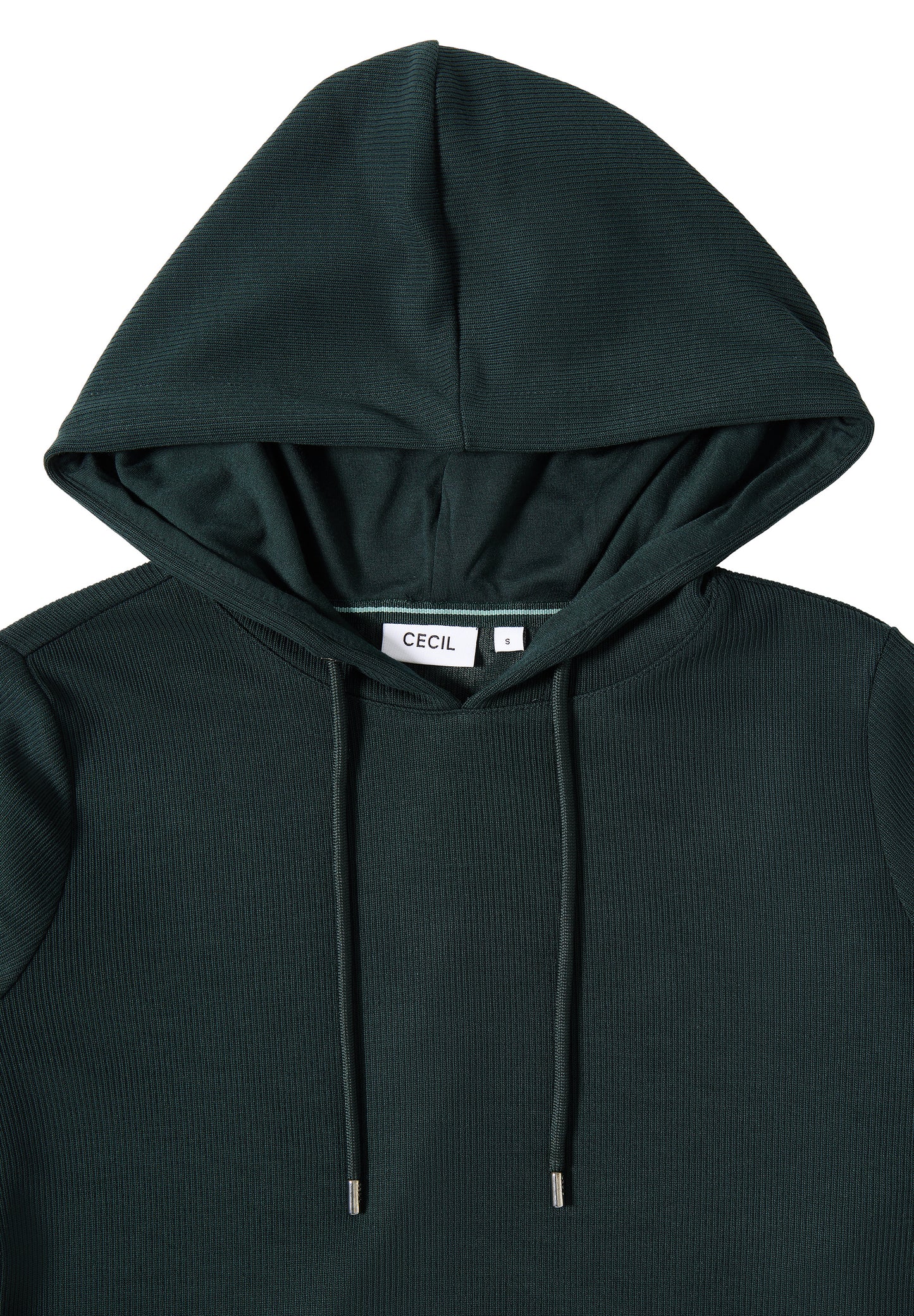 Hoodie Shirt in Rippstruktur