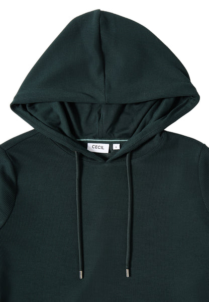Hoodie Shirt in Rippstruktur