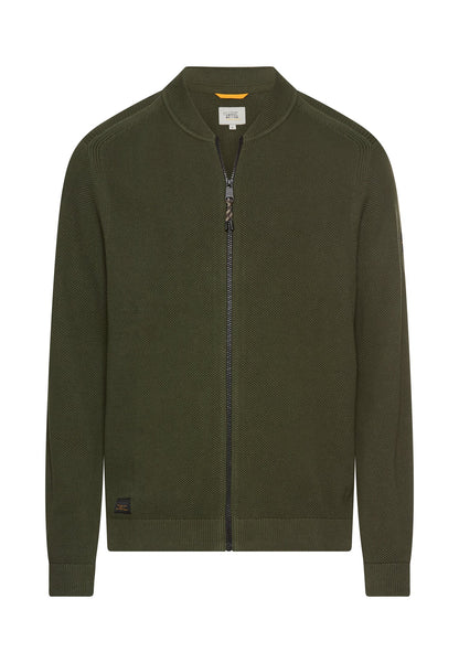 Strickjacke im Bomberstil