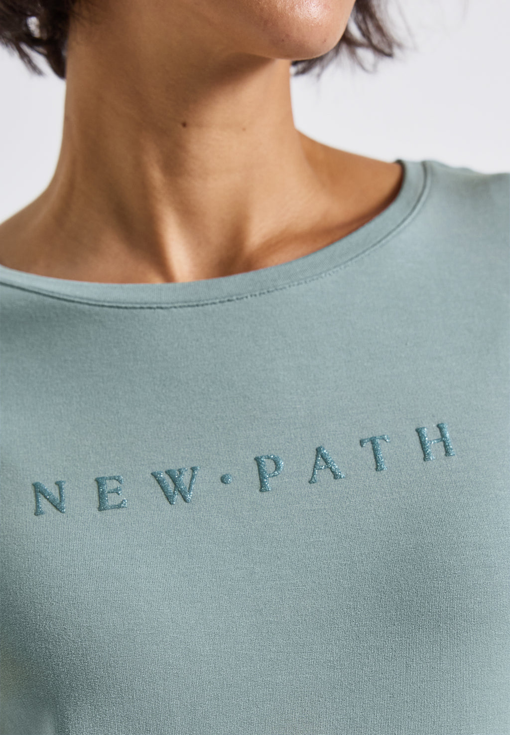 T-Shirt mit Glitzerdetails