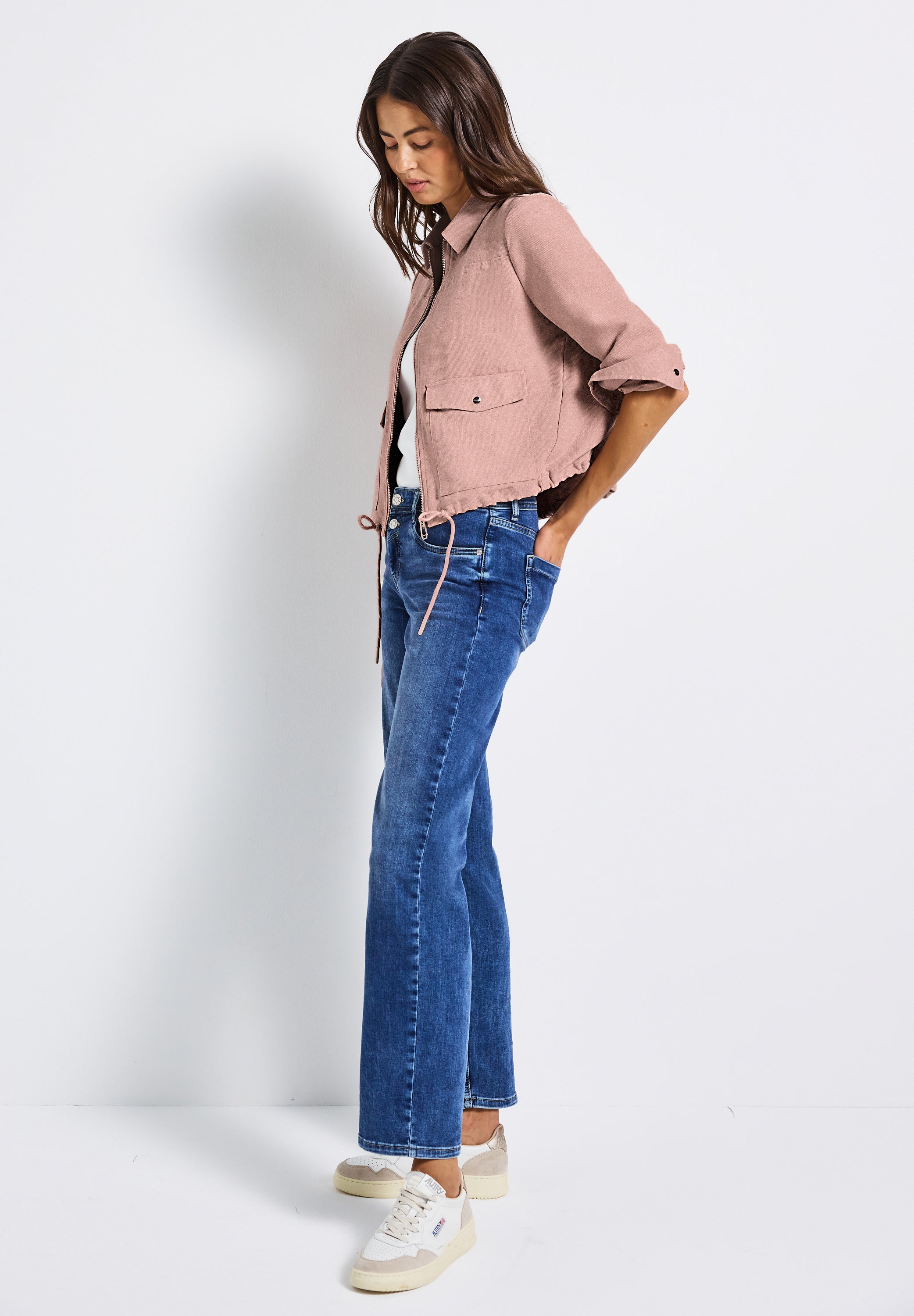 Cordjacke mit Zipper