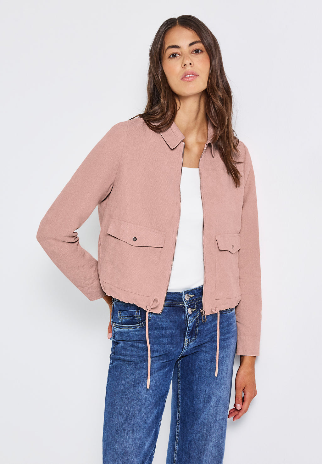 Cordjacke mit Zipper