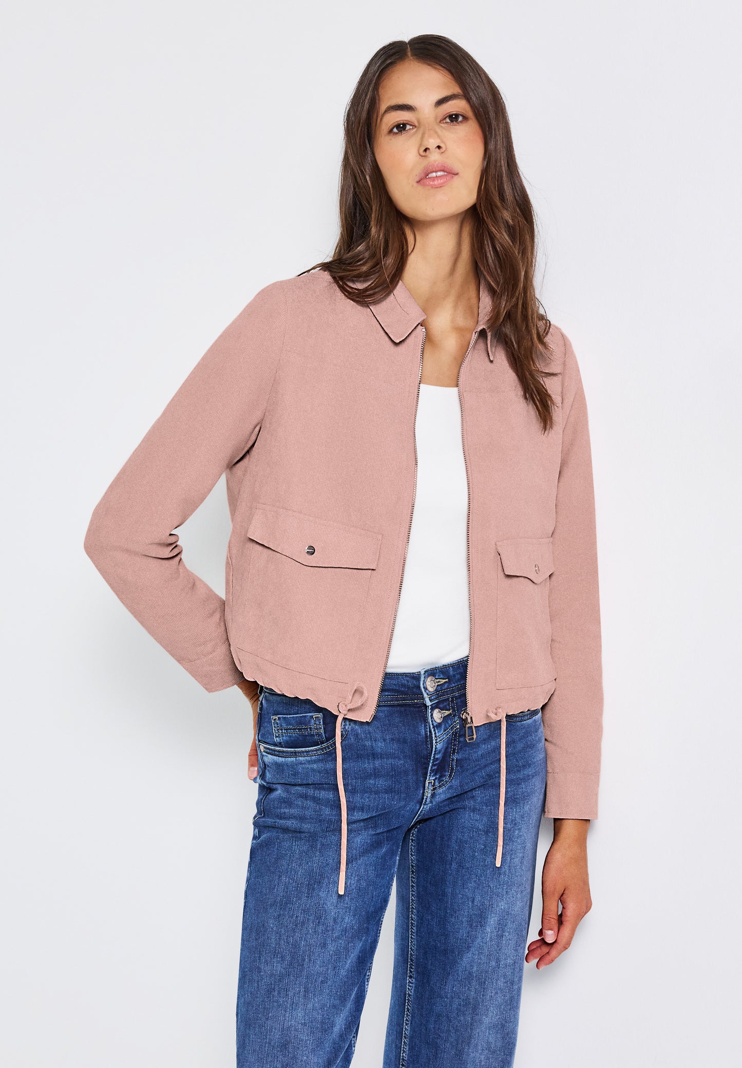 Cordjacke mit Zipper