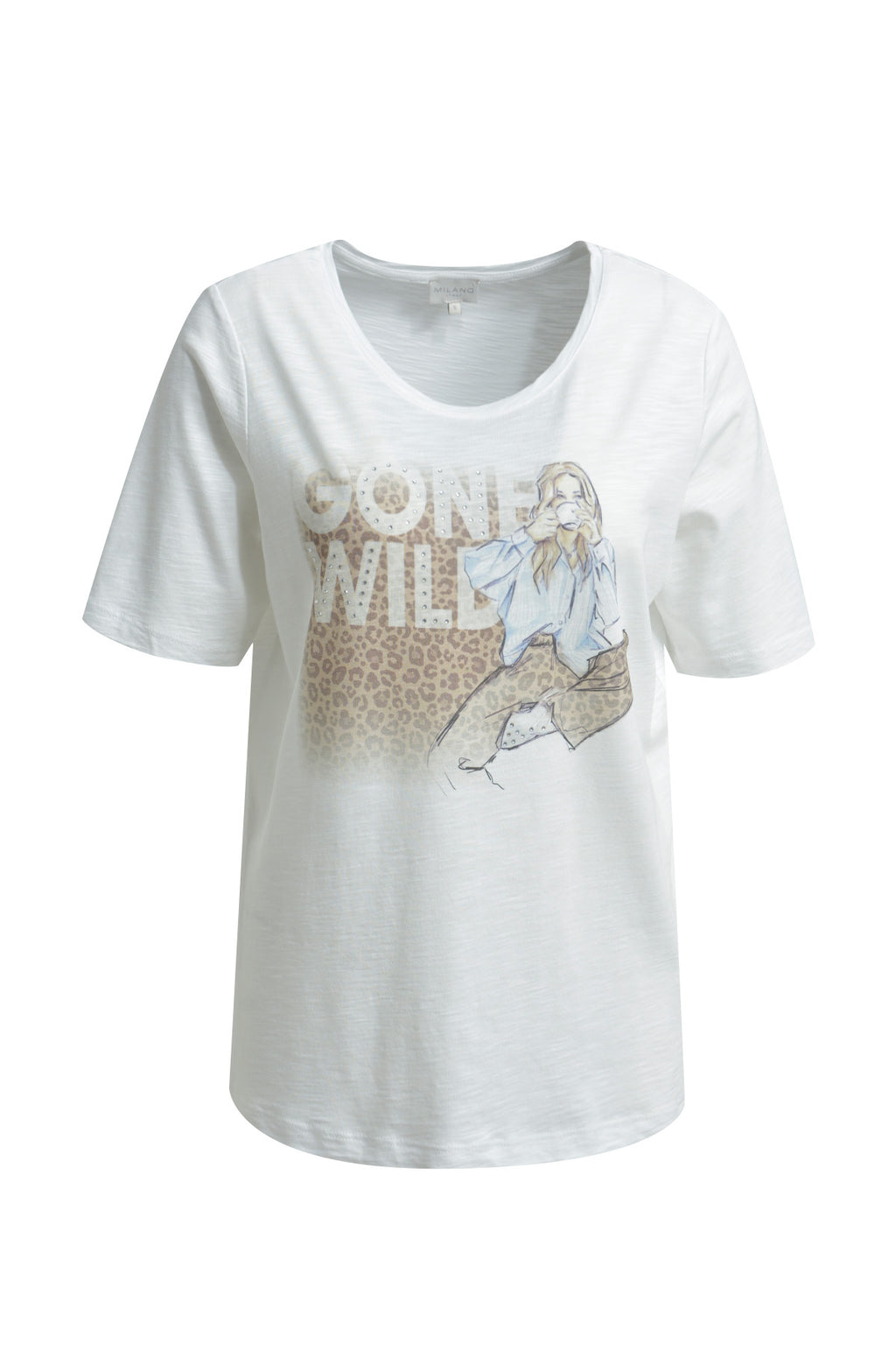 roundneck t-shirt w/ AW 1/4 sleeve