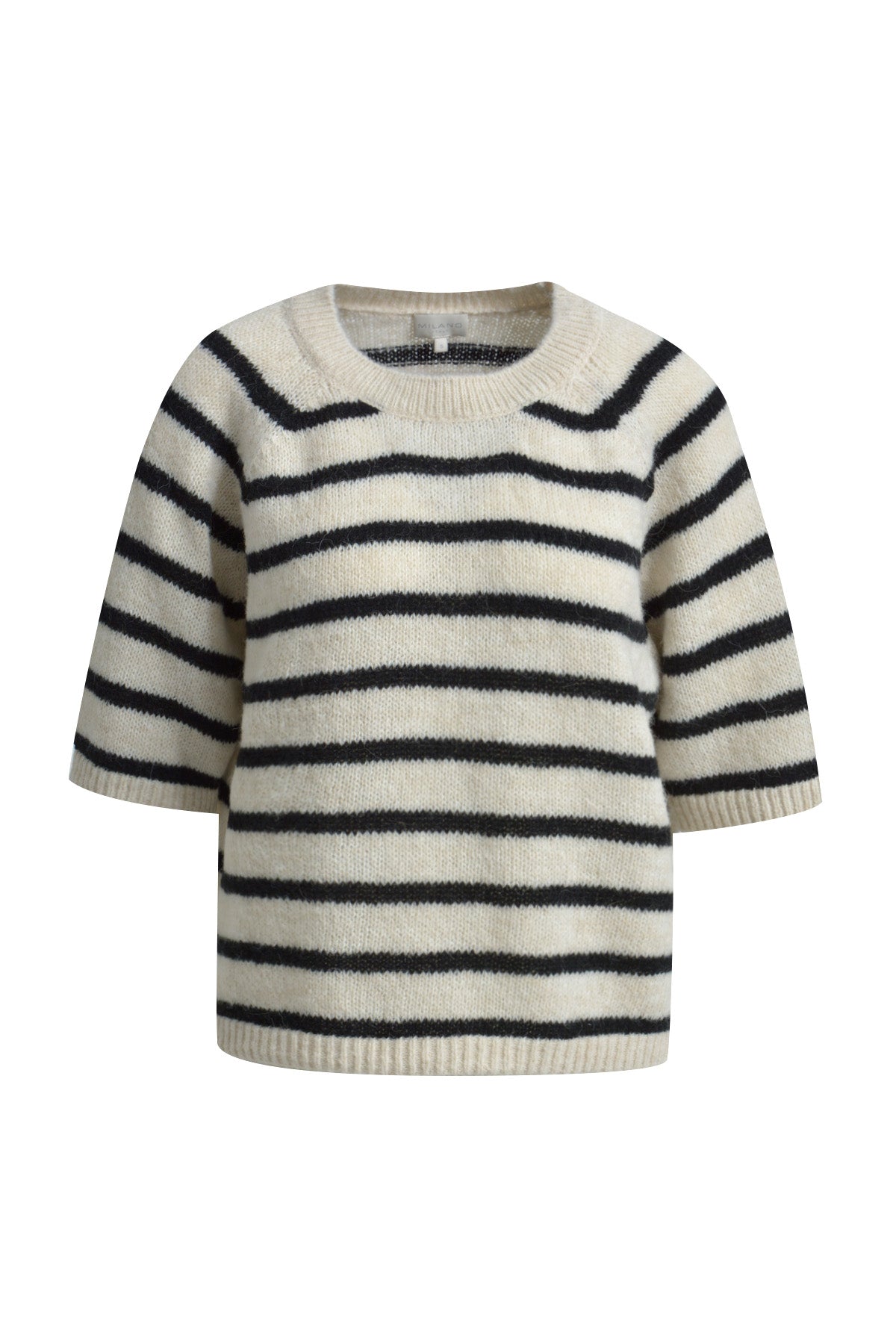 Loose fit Pullover with 1/2 sleeves and round neck