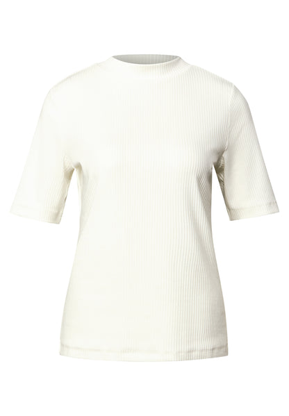 T-Shirt mit Rippstruktur