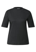 T-Shirt mit Turtleneck und Rippstruktur von Street One