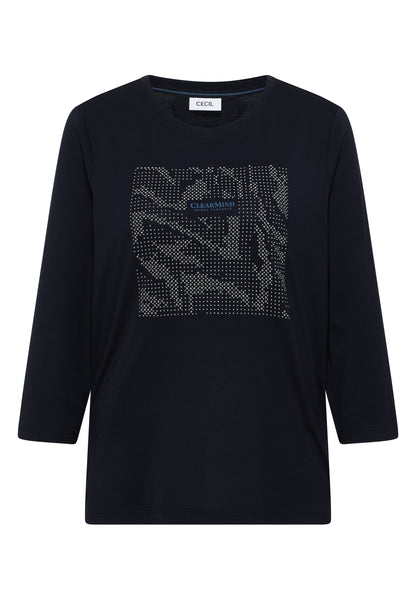 Shirt mit Schmucksteinen