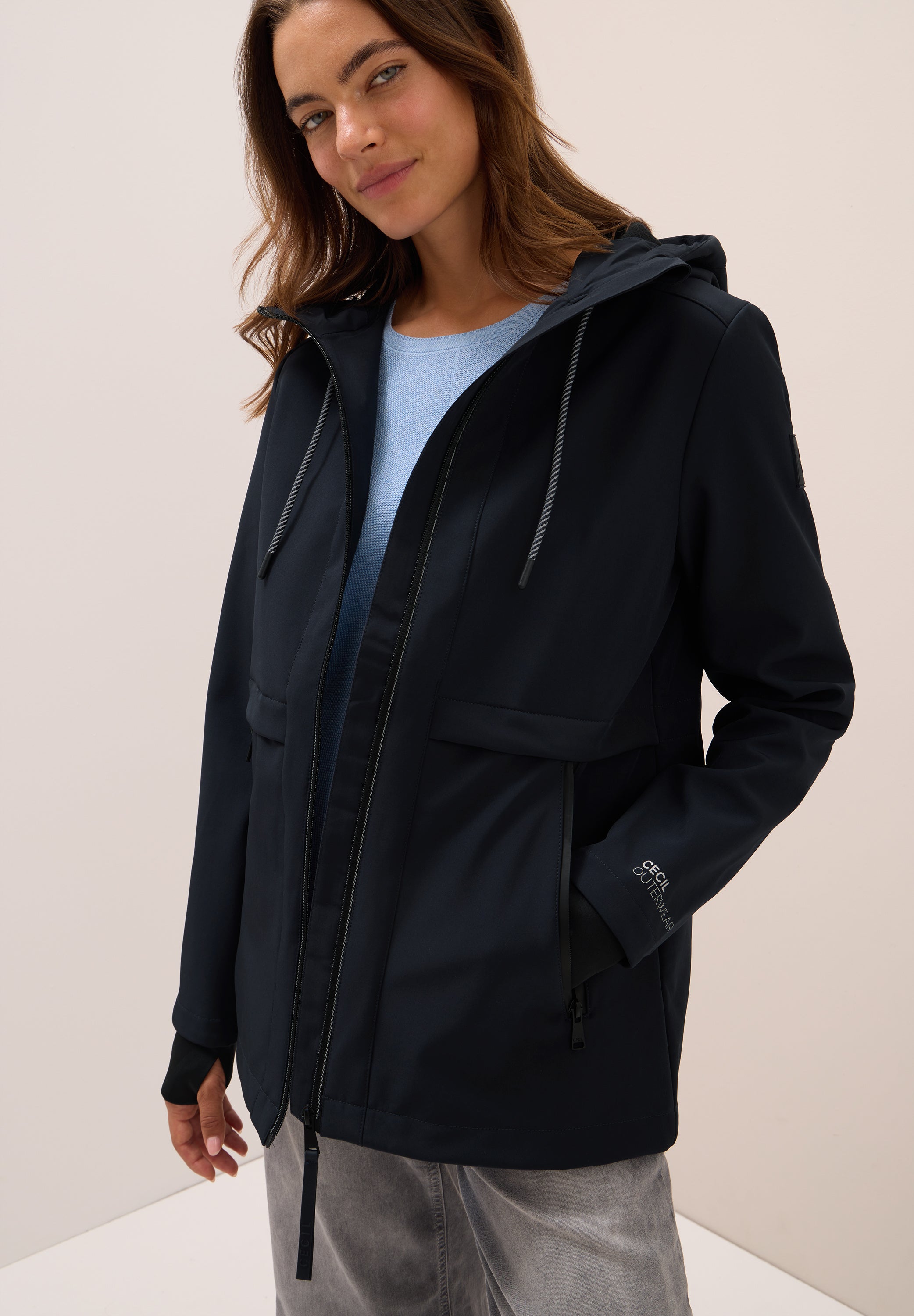 Midi Softshell Jacke