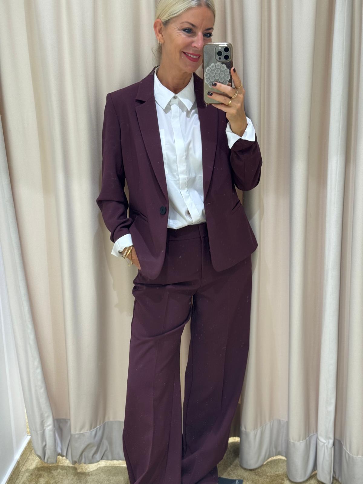 Wide-Leg-Hose aus Viskosemix