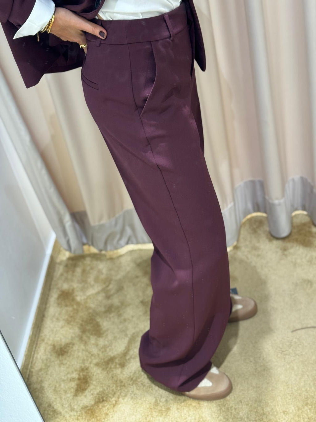 Wide-Leg-Hose aus Viskosemix